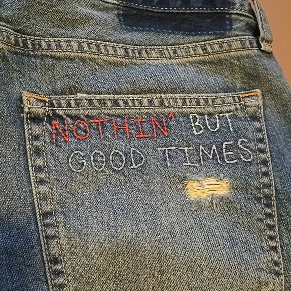 Abercrombie & Fitch Blue Ames Low Rise Boyfriend Jean Shorts (2b) - Picture 5 of 11